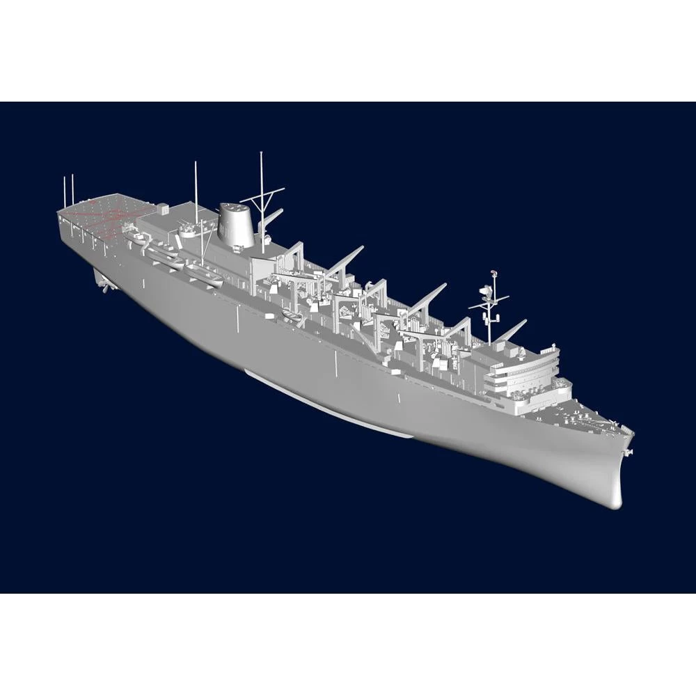 Trumpeter 05785 1/700 AOE Fast Combat Support Ship USS Sacramento(AOE1) Plastic Model Kit 13 Trumpeter 05785 1/700 AOE Fast Combat Support Ship USS Sacramento(AOE1) Plastic Model Kit - Image 11