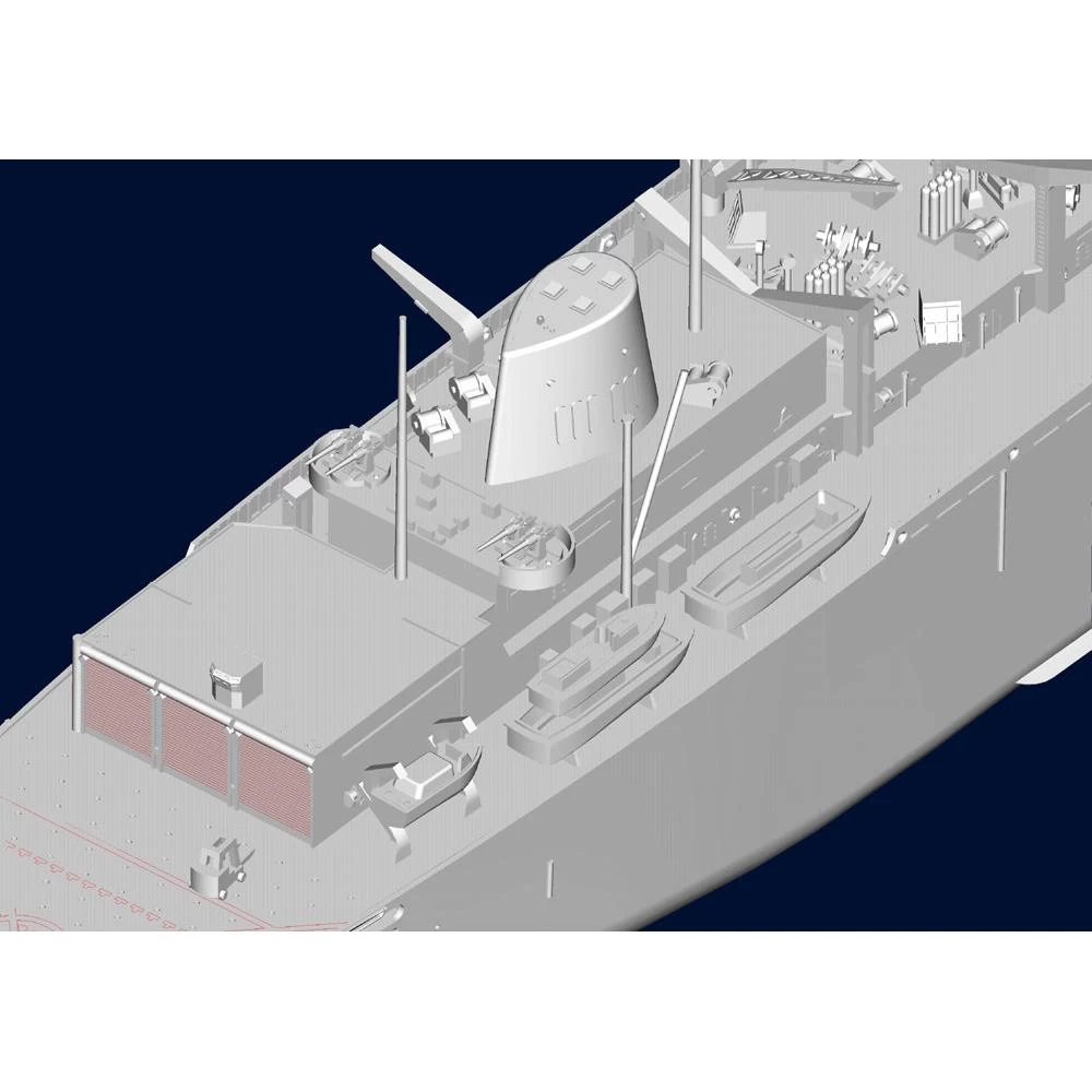 Trumpeter 05785 1/700 AOE Fast Combat Support Ship USS Sacramento(AOE1) Plastic Model Kit 16 Trumpeter 05785 1/700 AOE Fast Combat Support Ship USS Sacramento(AOE1) Plastic Model Kit - Image 14