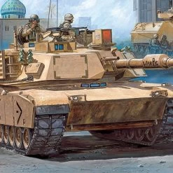 Academy 13202 1/35 M1A1 Abrams Iraq 2003 Plastic Model Kit With Australian Decals -Toy Model Shop AC13202 2