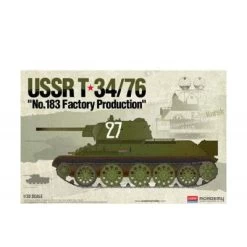 Academy 13505 1/35 USSR T34/76 No.183 Factory Production Plastic Model Kit -Toy Model Shop AC13505