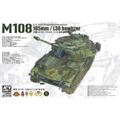AFV Club AF35108 1/35 105mm/L30 Howitze M108 U.S. SelfPropelled Howitze AUS DECAL Plastic Model Ki