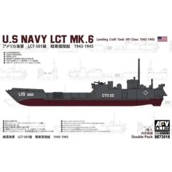 AFV Club SE73518 1/350 U.S Navy LCT Mk. 6501 Class 19431945 Double Seat Plastic Model Kit