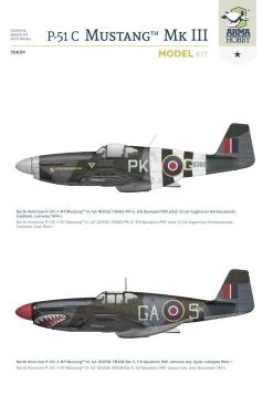 70039 1/72 P51C Mustang Mk III Plastic Model Kit -Toy Model Shop AH70039 6
