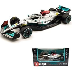 Bburago 1/43 Race 2022 F1 Mercedes-AMG W13 Hamilton -Toy Model Shop BC38065H
