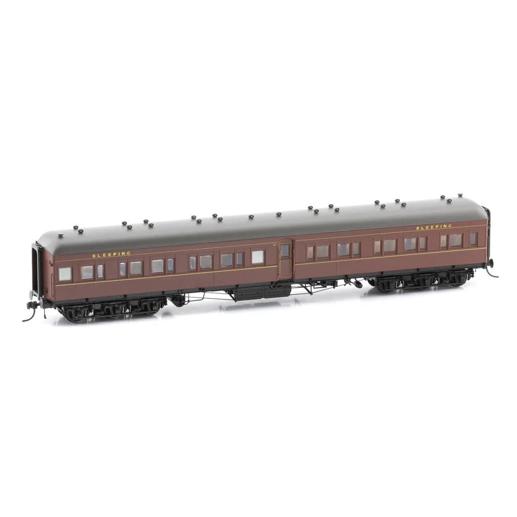 HO NSWGR 12 Wheel Passenger Car Series TAM 848 Sleeping Car Indian - Red Weather Grey Roof 3 HO NSWGR 12 Wheel Passenger Car Series TAM 848 Sleeping Car Indian - Red Weather Grey Roof