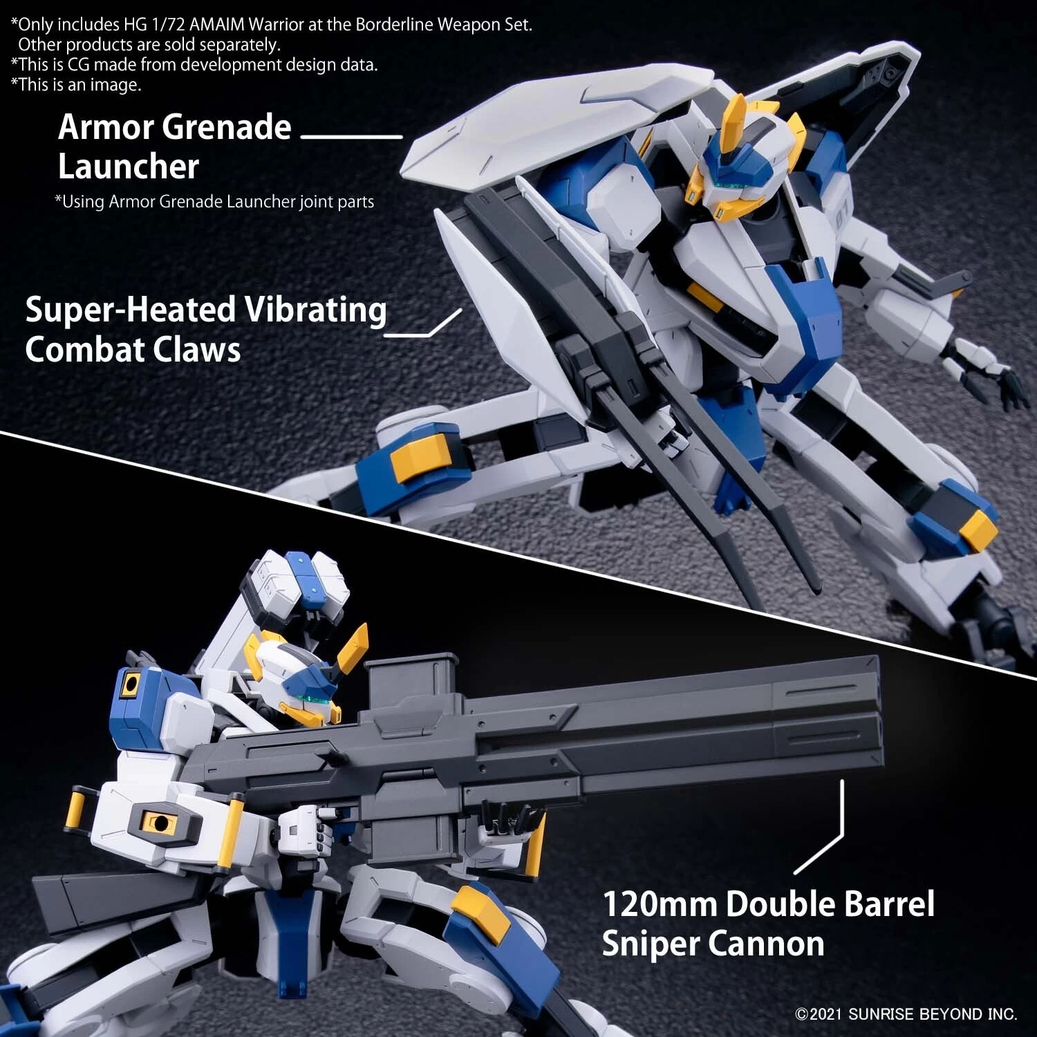 Bandai HG 1/72 AMAIM Warrior At The Borderline Weapon Set 5 Bandai HG 1/72 AMAIM Warrior At The Borderline Weapon Set - Image 3