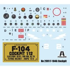 Italeri 1:12 F104G Starfighter Cockpit -Toy Model Shop IT2991S be86b496 a1d7 459d 99b7 ee4855e59287