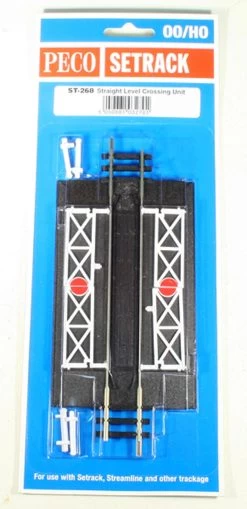 Peco OO/HO Straight Level Crossing -Toy Model Shop Peco Setrack ST 268