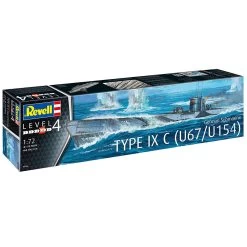 Revell 1/72 German Submarine Type IX C U67/U154 -Toy Model Shop RK05166 1