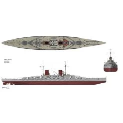 Takom 1/700 SMS Derfflinger 1916 Full Hull Plastic Model Kit 10 Takom 1/700 SMS Derfflinger 1916 Full Hull Plastic Model Kit -Toy Model Shop TAKSP7034 3