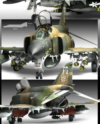 Academy 12294 1/48 F4C Vietnamese War Phantom II Plastic Model Kit 4 Academy 12294 1/48 F4C Vietnamese War Phantom II Plastic Model Kit - Image 2